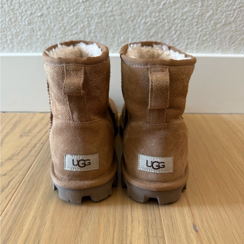 UGG Tan Shearling-Lined Boots